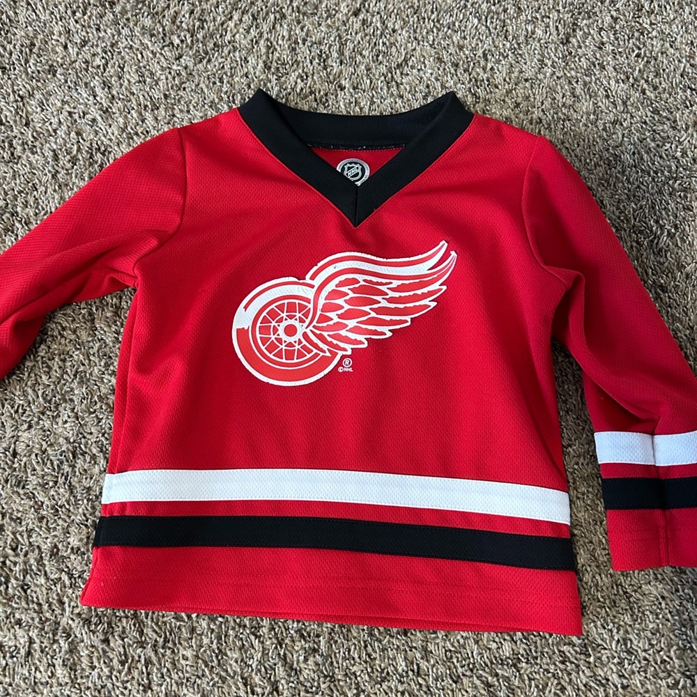 NHL Red and Black Kids Hockey Jersey